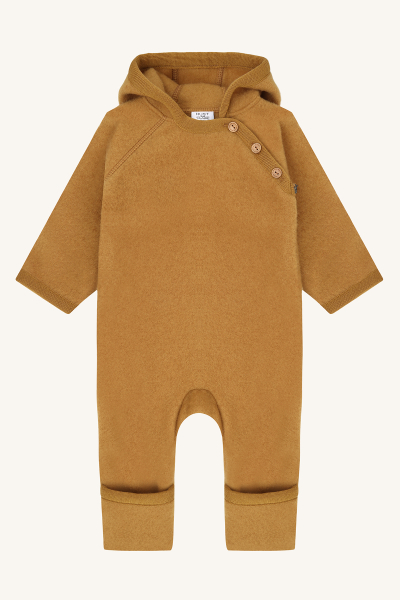 Hust&Claire - HCMevi Hood Wool/ Wollfleeceoverall old mustard/ senfgelb
